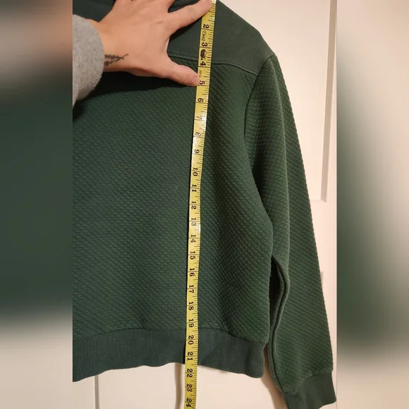 Born Primative Dark Green Waffle Crewneck Pullover Sweatshirt Womens Medium - Picture 4 of 4